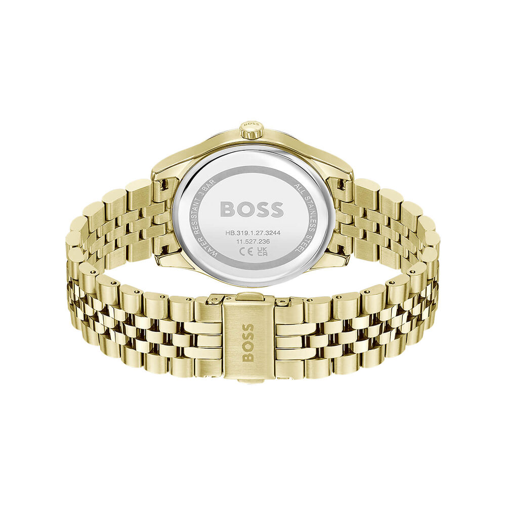 BOSS Graceful 36mm Green Dial Gold Tone Steel Bracelet Watch image number 3