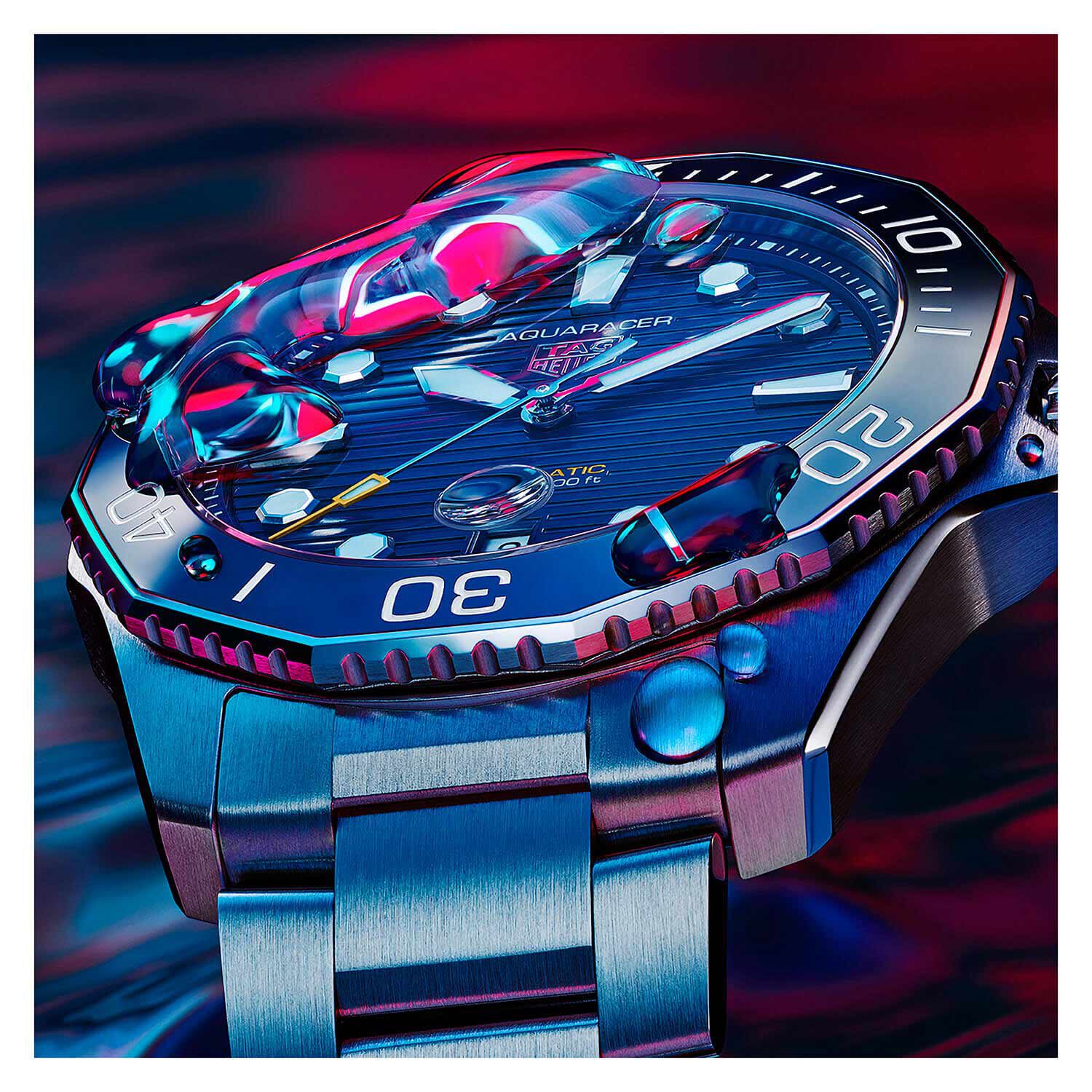TAG Heuer Aquaracer Diver 43mm Blue Dial Black Bezel Watch