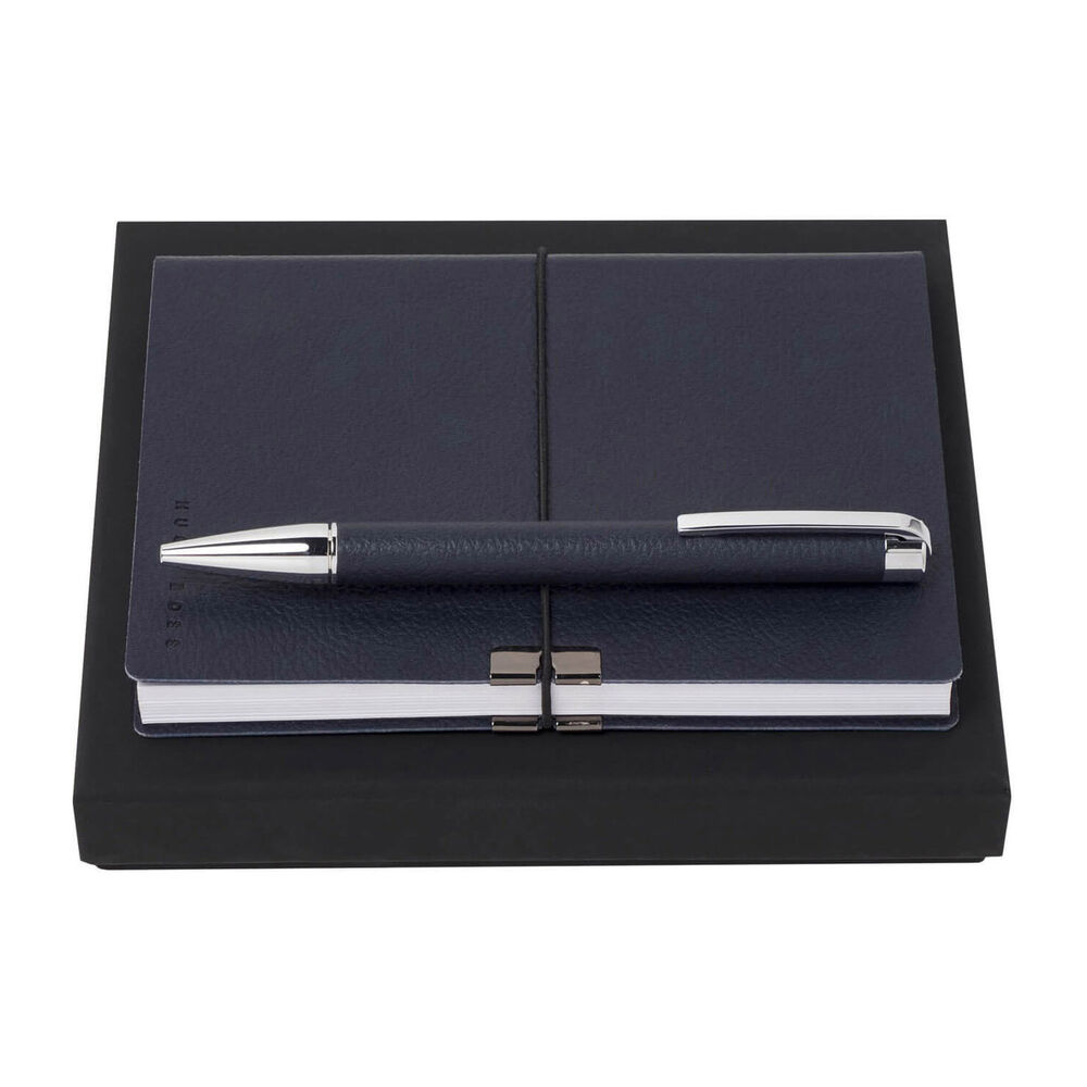 Hugo BOSS Storyline Ballpoint Dark Blue Notepad Set image number 0