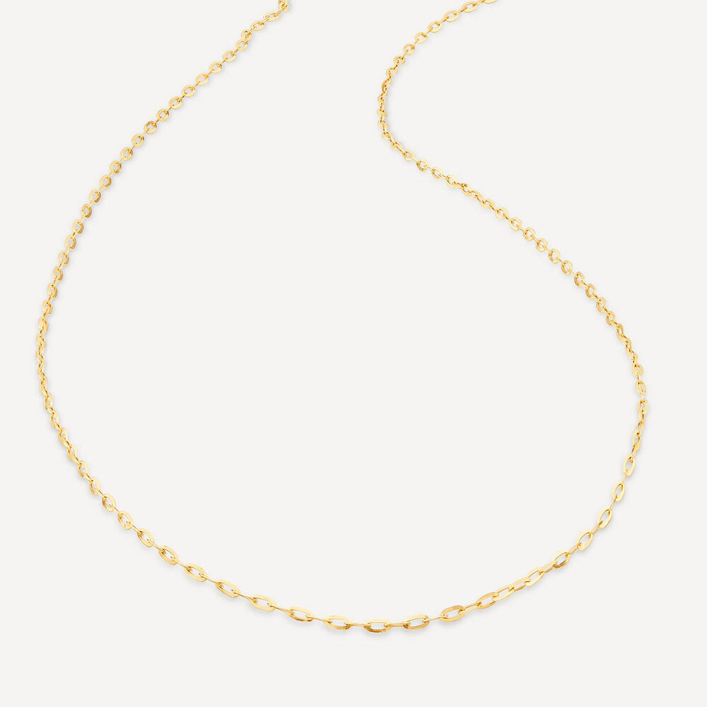 9ct Rose Gold 18' Rolo Chain Necklet image number 3