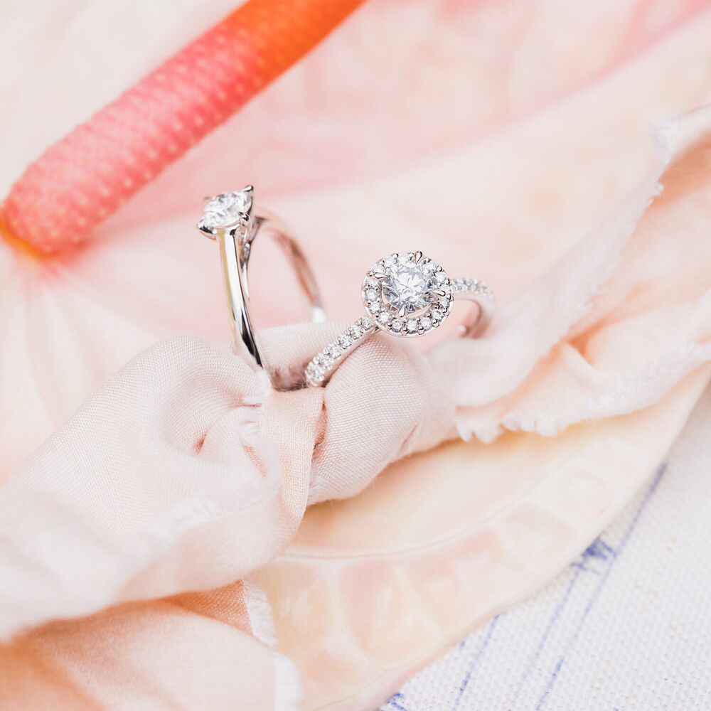 Northern Star 0.37ct Diamond 18ct White Gold Sides Ring image number 6
