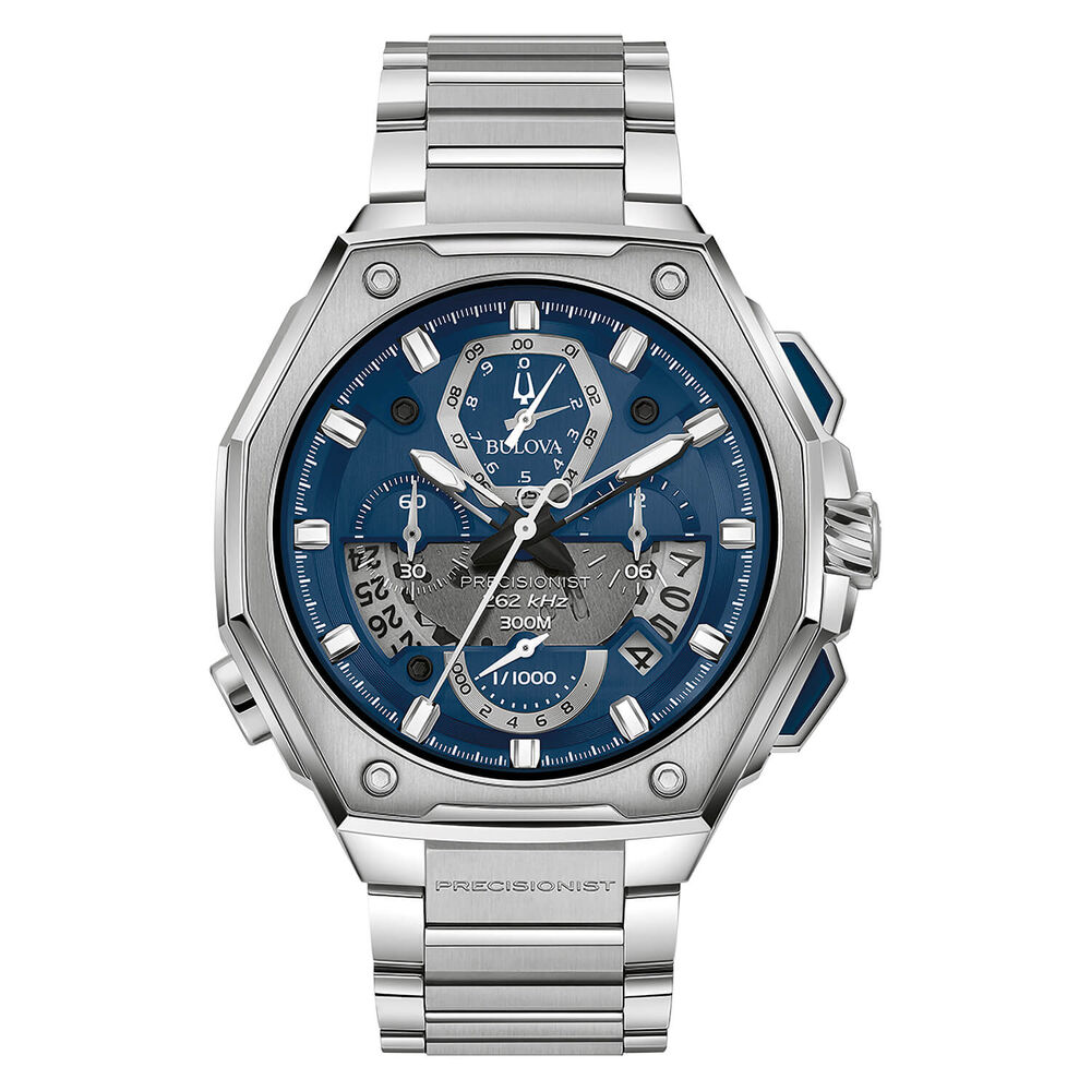 Bulova Precisionist X Chronograph 45mm Blue Dial Bracelet Watch image number 0