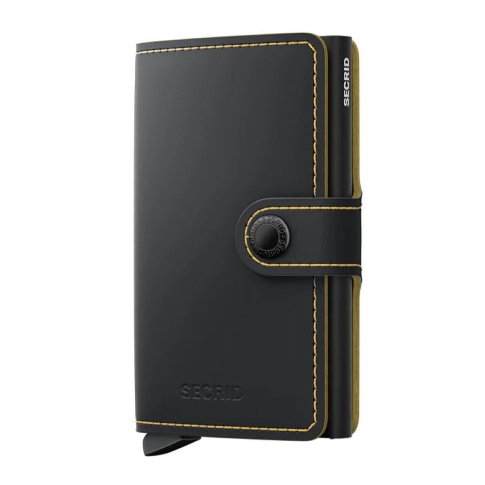 Secrid Matte Black & Ochre Miniwallet