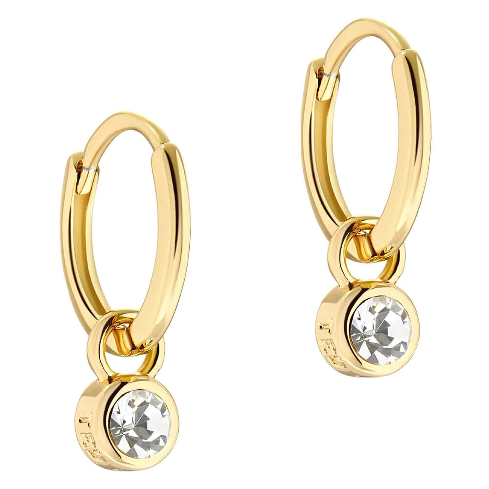 Ted Baker Sinalaa Yellow Gold Plated Crystal Huggie Earrings image number 0
