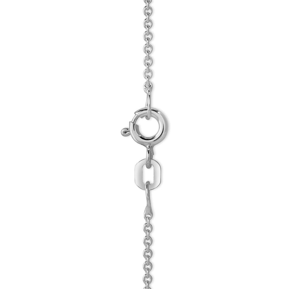 Little Treasure Sterling Silver Cubic Zirconia Open Star Pendant (Chain Included) image number 2