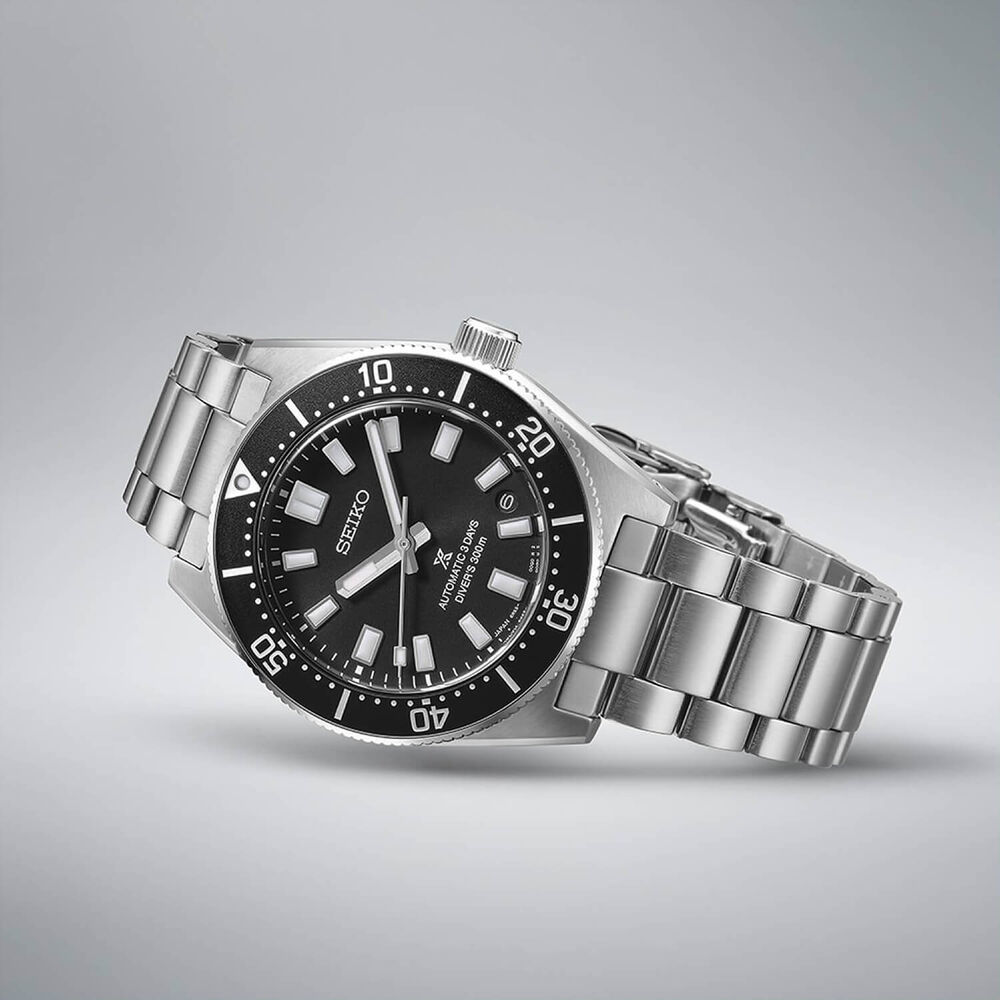 Seiko Prospex 1965 Revival Diver’s 40mm Cove Black Dial Steel Bracelet Watch image number 3