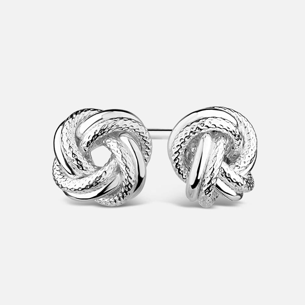 Sterling Silver Knot Earrings
