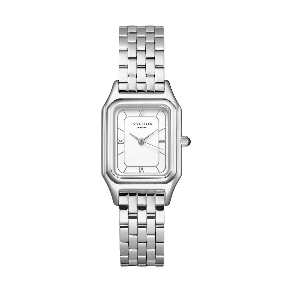 Rosefield Ivy White Silver 21x26mm Dial Stainless Steel Bracelet Watch image number 0