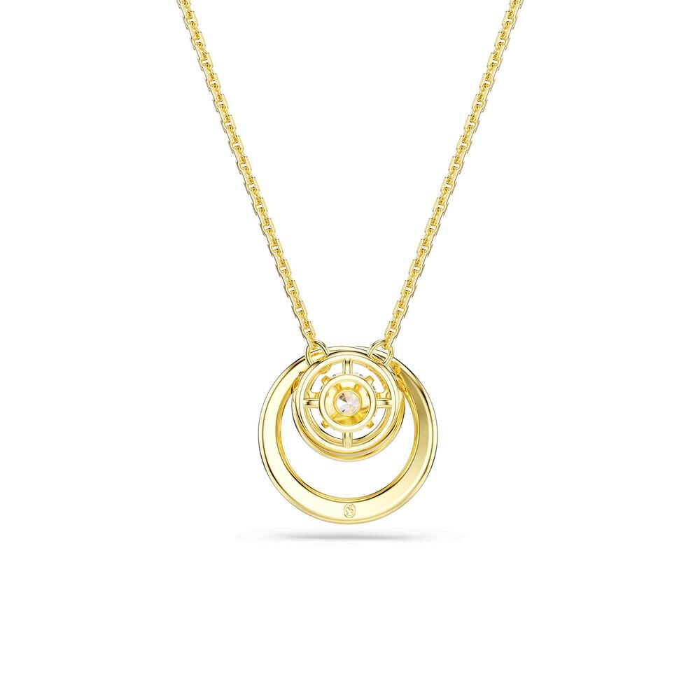 Swarovski Hyperbola Crystals & Cubic Zirconia 18ct Yellow Gold Finished Pendant