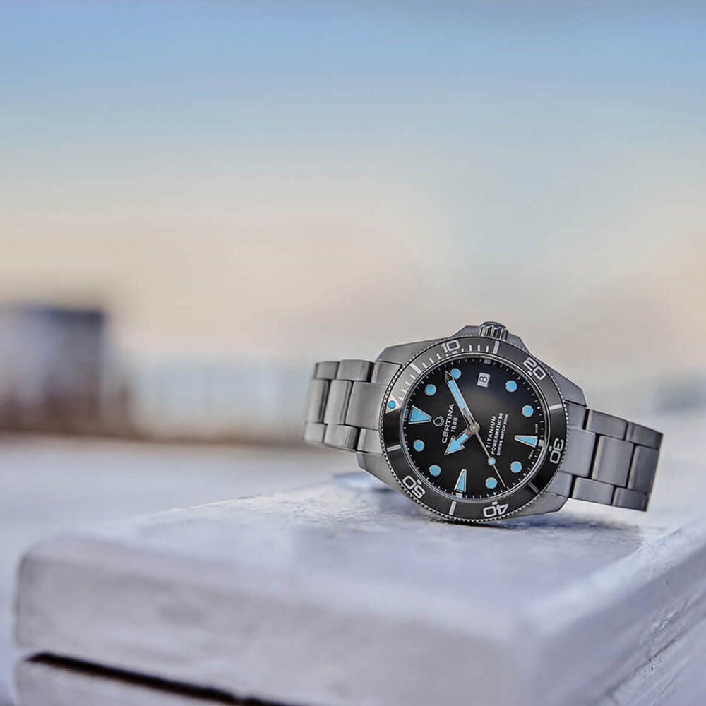 Certina DS Action Diver 38mm Turqoise Index Titanium Case Watch image number 4