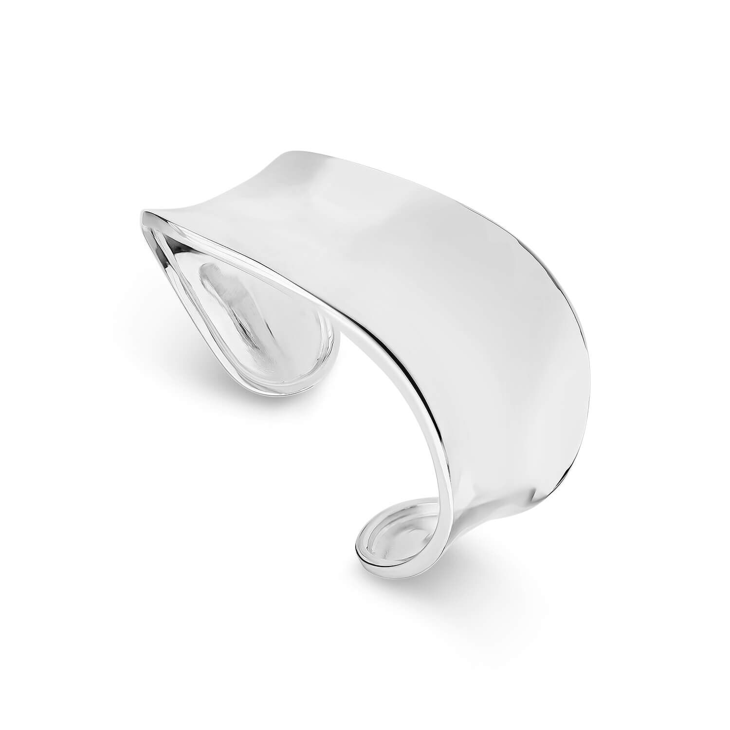 美品！Silver Wide Cuff Bangleブレスレット sterling-silver-wide-polished-