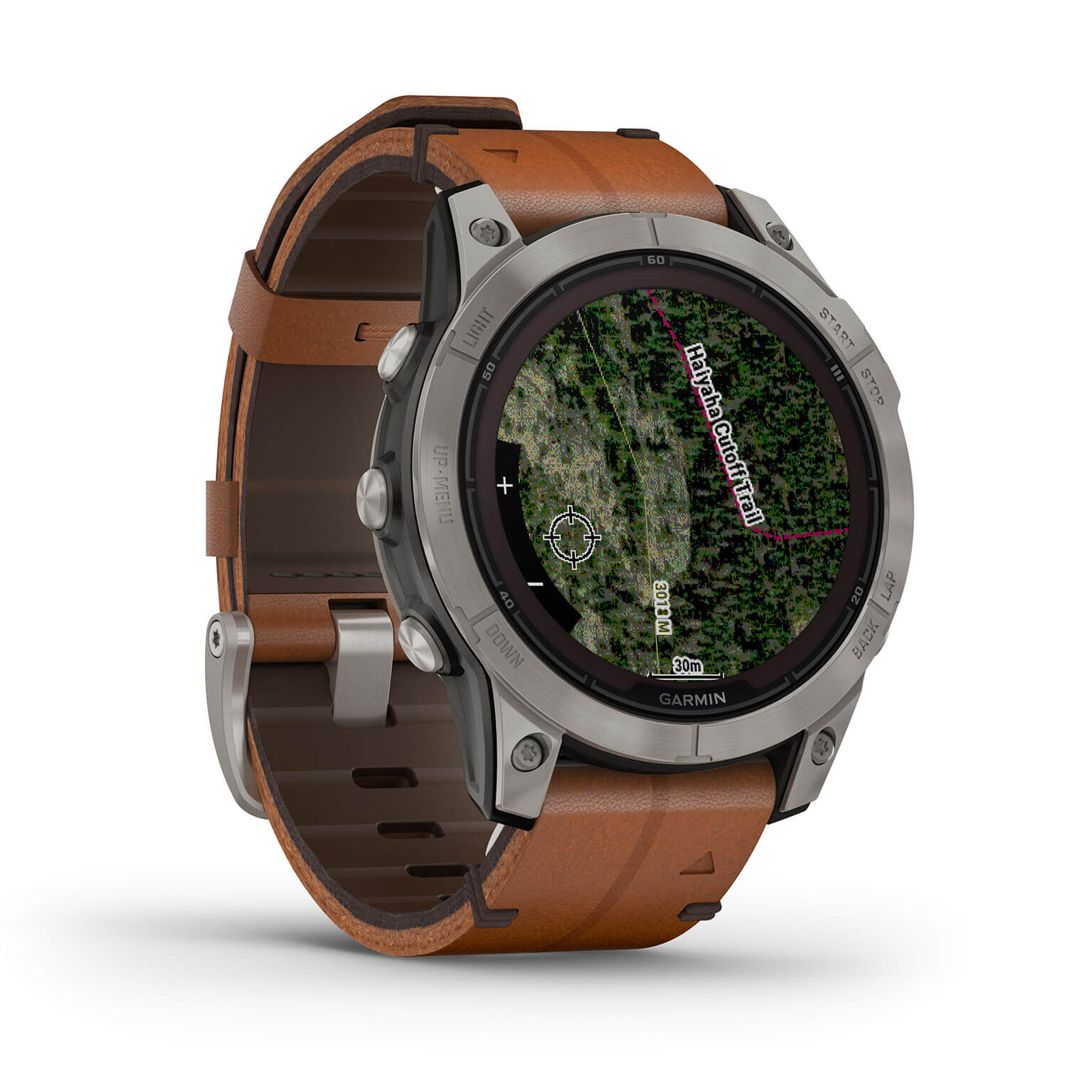 Garmin Fenix 7 Pro Sapphire Solar Brown Leather Strap Watch