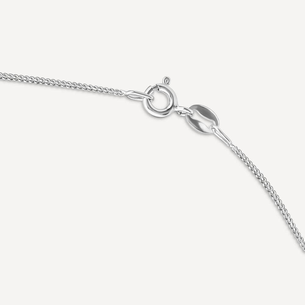 Sterling Silver Script Cubic Zirconia Set Initial R Pendant image number 4