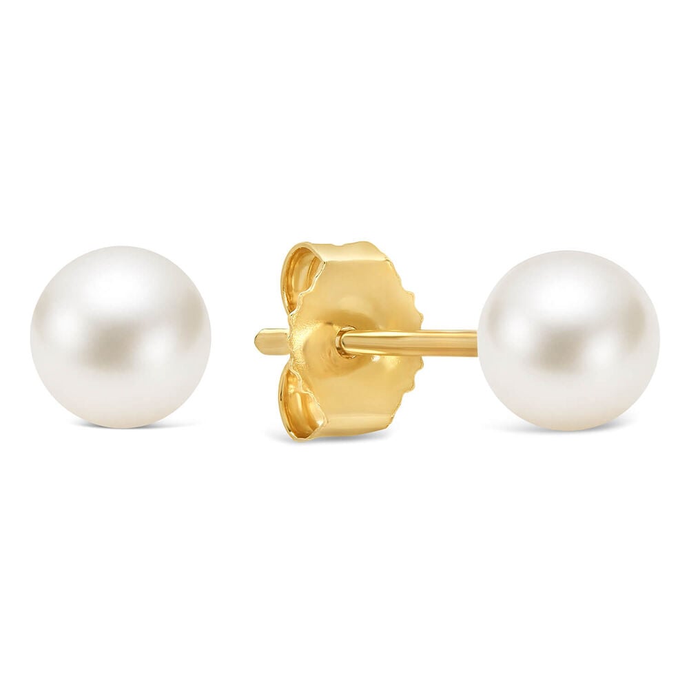 9ct Yellow Gold Freshwater Pearl Stud Earrings