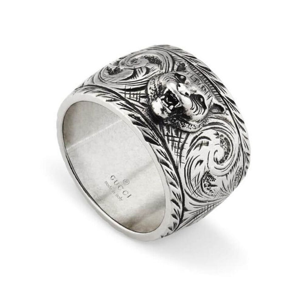 Gucci Feline Head Sterling Silver Ring