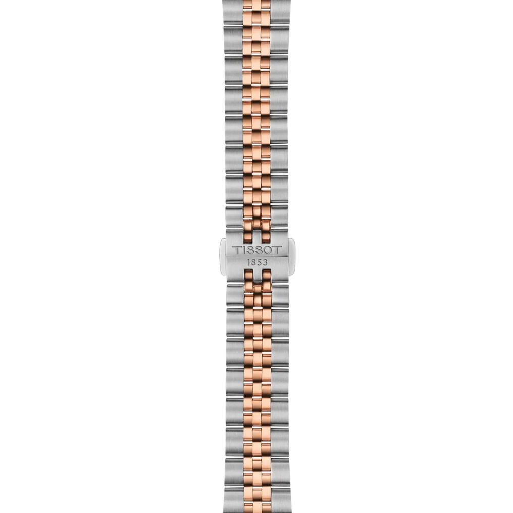 Tissot Ballade 34mm Silver Dial Rose Gold PVD Steel Bracelet Watch image number 3