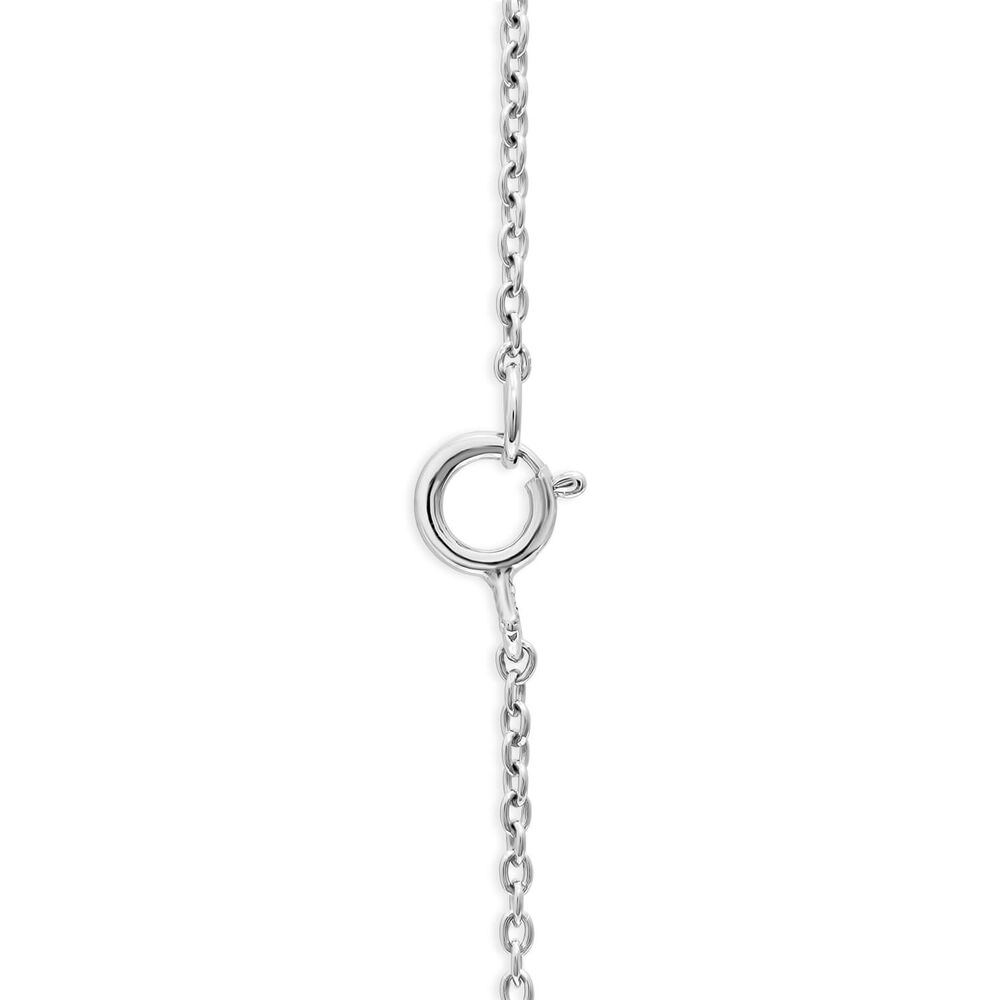 Sterling Silver Cubic Zirconia Swirl Shaped Pendant (Chain Included) image number 2