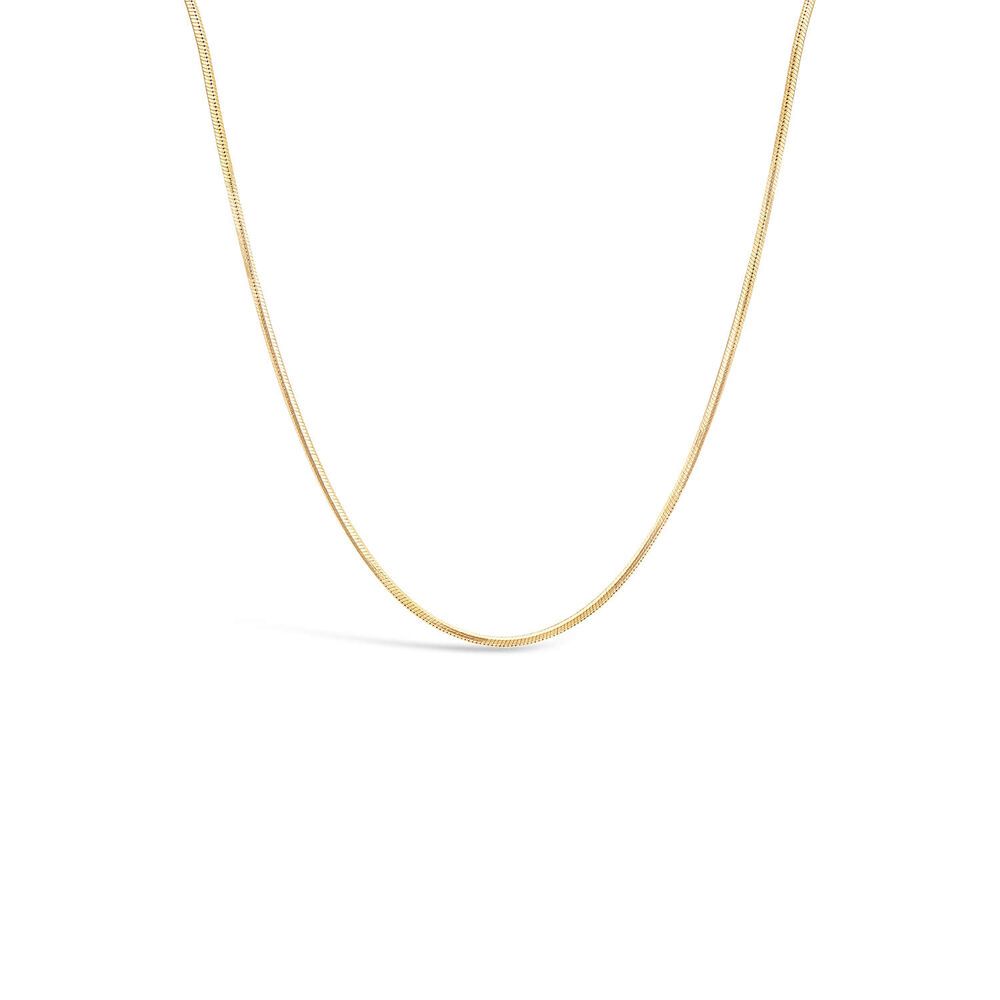 9ct Yellow Gold 18' Shiny Diamond Cut Chain Necklet image number 0