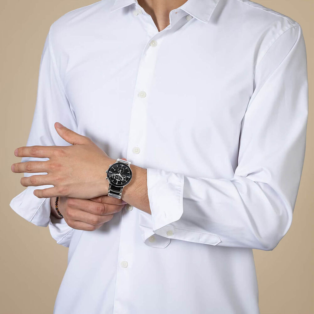 Rado Centrix Chronograph 41mm Black Dial Steel & Ceramic Bracelet Watch image number 5