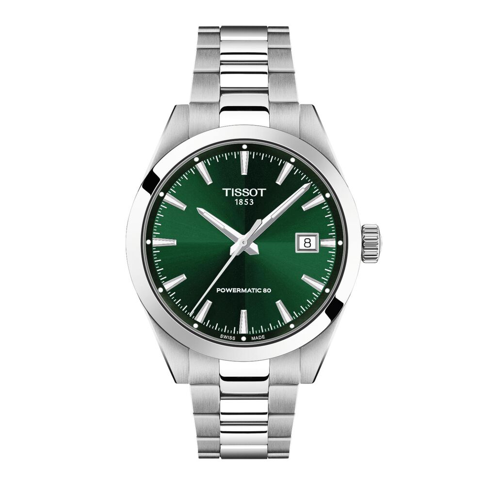 Tissot Gentleman Auto 38mm Green Dial Steel Case Bracelet Watch