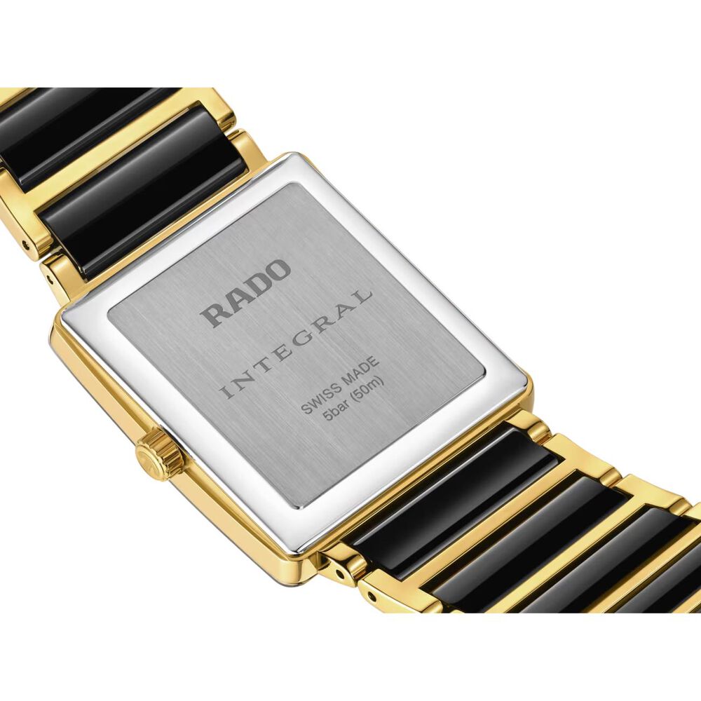 Rado Integral 31.5mm Black Dial Two Tone Steel & Ceramic Bracelet Watch