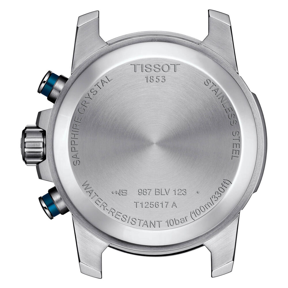Tissot Supersport Chronograph 45.50mm Quartz Blue Dial Steel Case Bracelet Watch