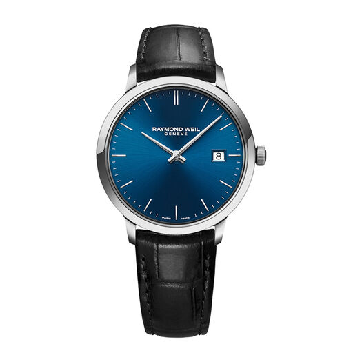 Raymond Weil Tocatta Blue Dial & Black Leather 39mm Watch
