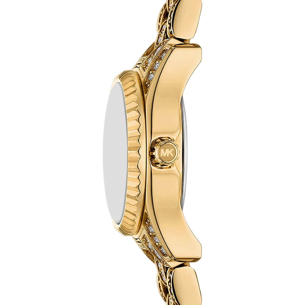 Michael Kors Lexington 19mm Gold Dial Gold Tone Stainless Steel Bracelet Watch image number 1