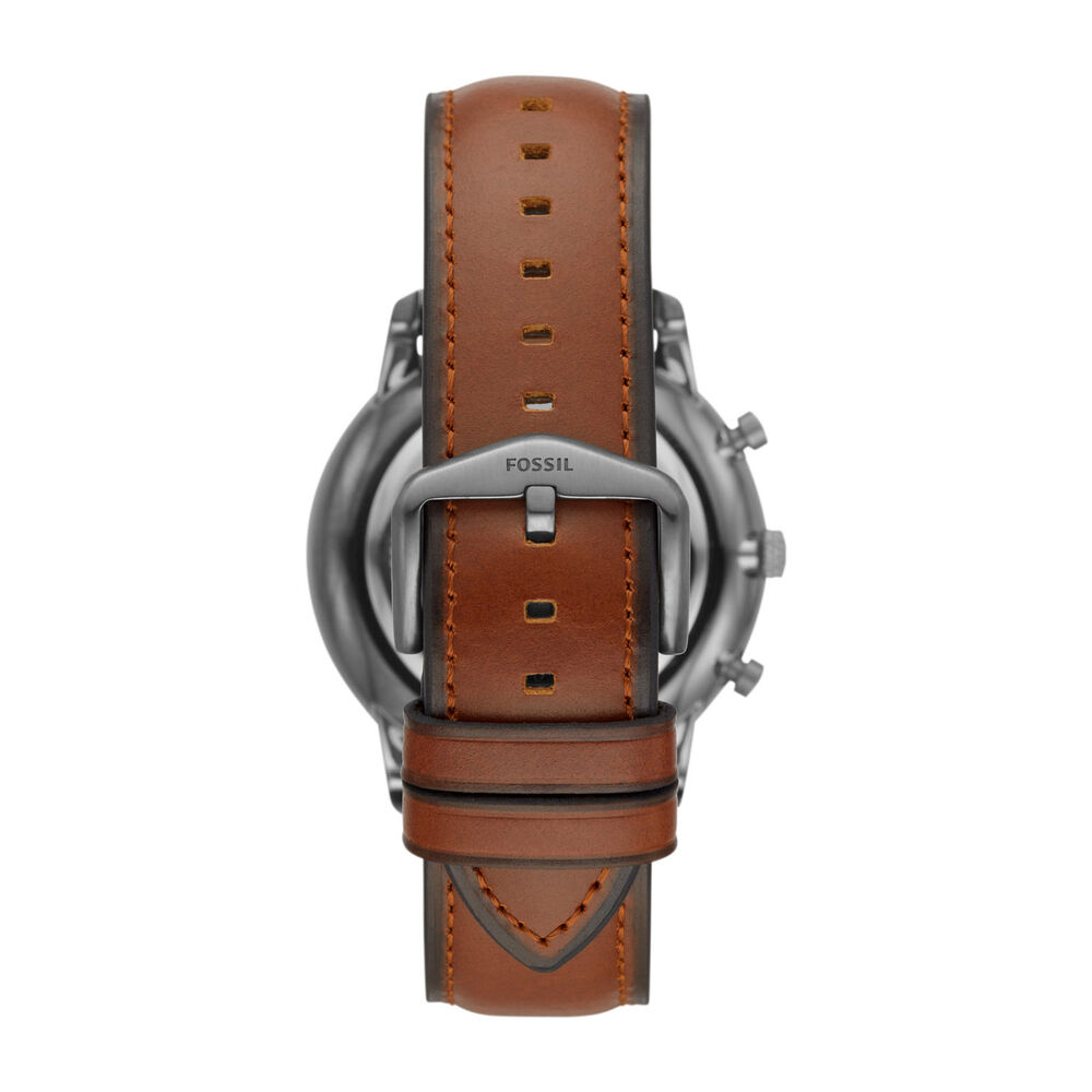 Fossil Neutra Black Dial Brown Leather 44mm Men's Watch image number 2