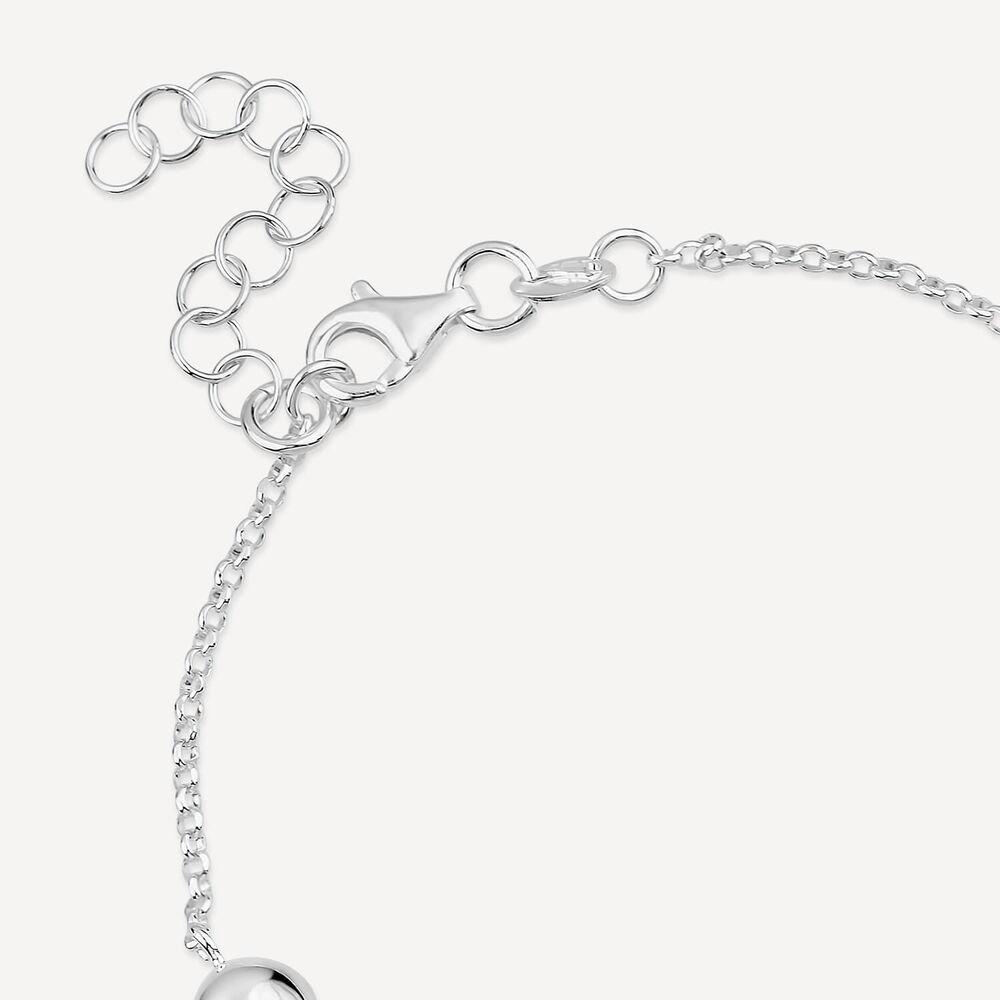 Sterling Silver Stationed Teardrop Bracelet image number 4
