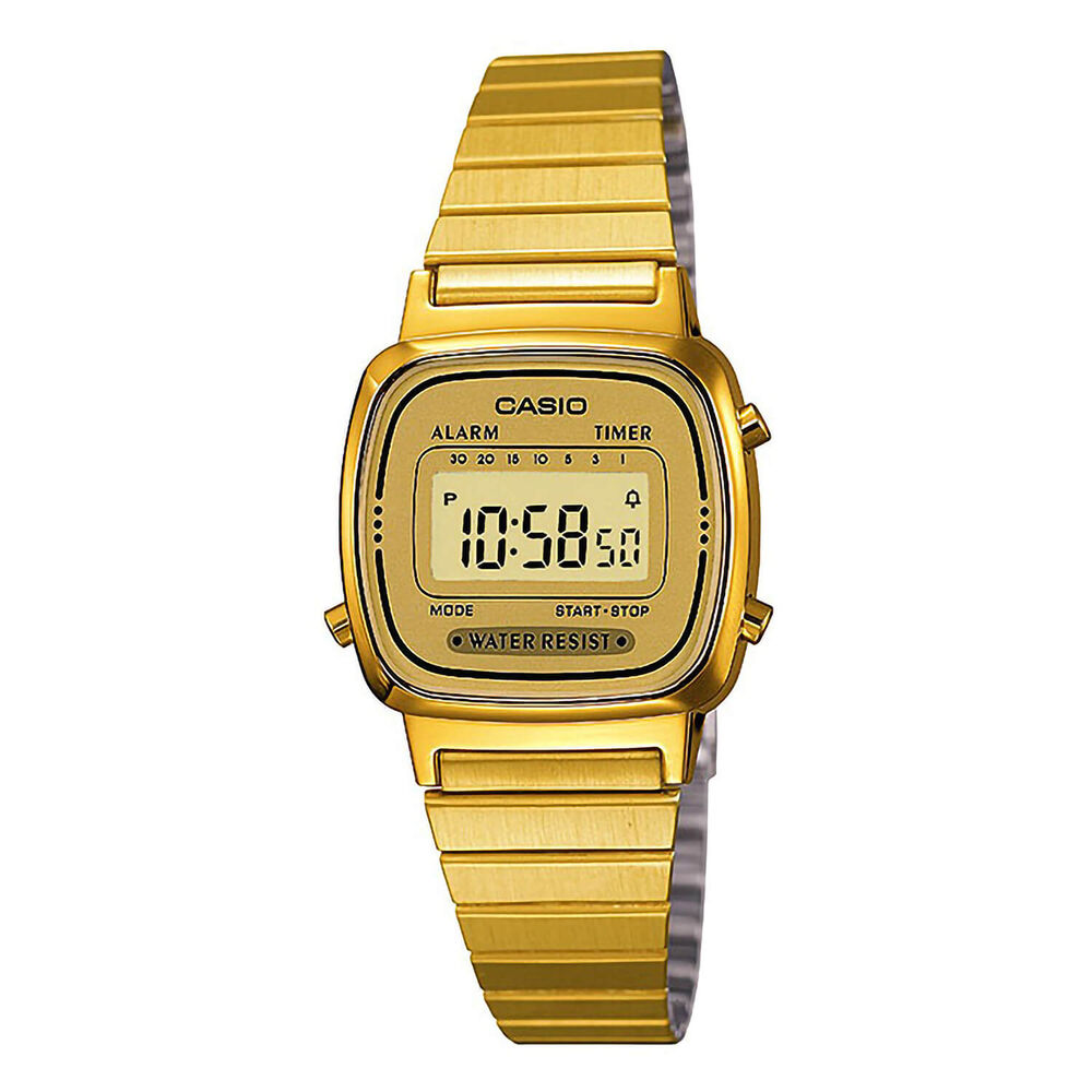 Casio Retro Mini Gold Watch image number 0