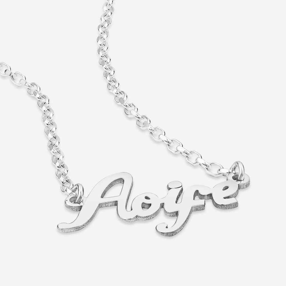 Sterling Silver Personalised Name Necklace (up to 6 letters) (Special Order: 3-5 weeks) image number 2
