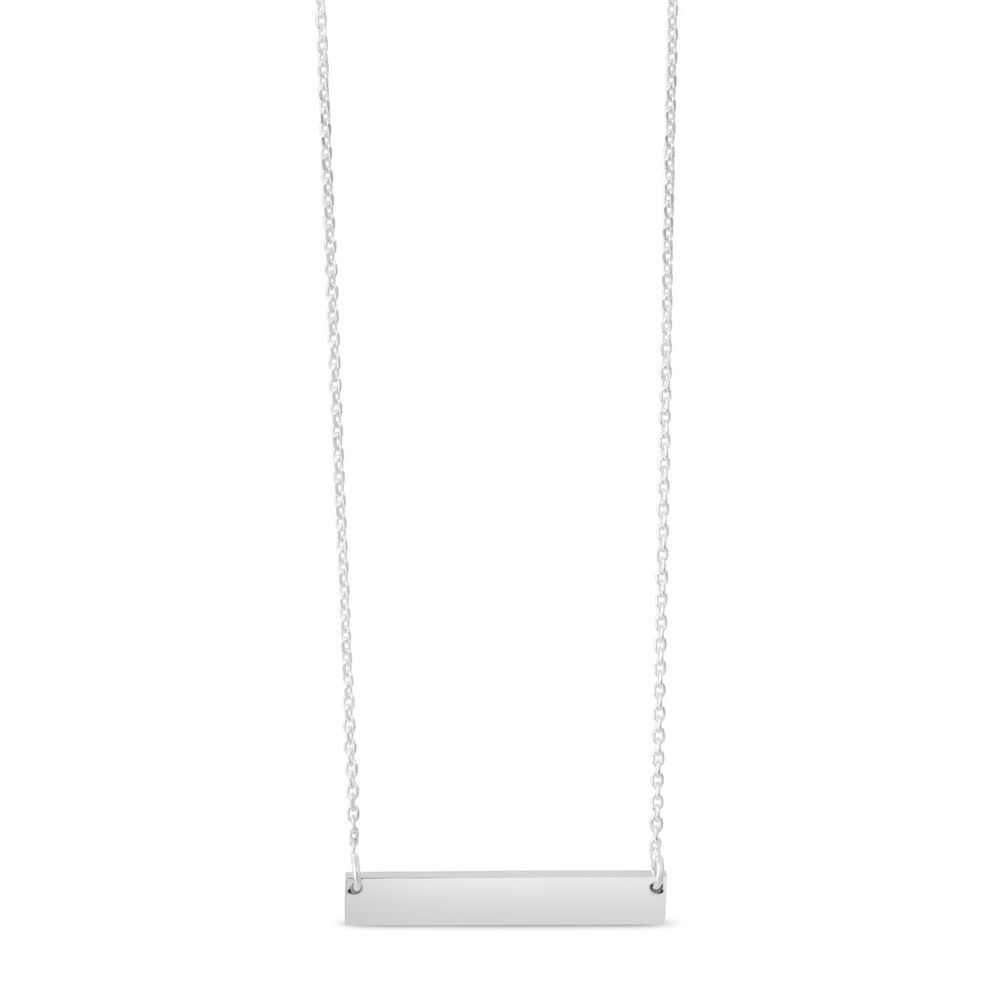 Sterling Silver Bar Necklace (Chain Included) image number 0
