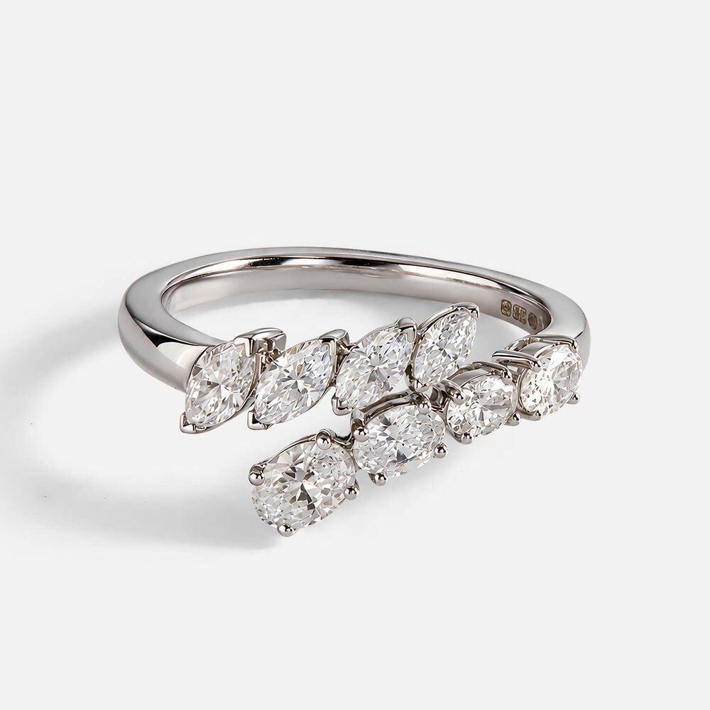 Born Contour 9ct White Gold 0.95ct Lab Grown Marquise & Oval Diamond Ring