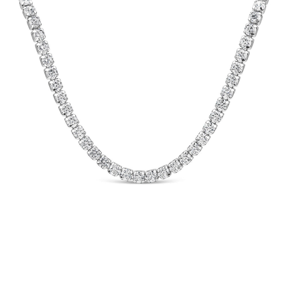 Sterling Silver Cubic Zirconia Tennis Necklet image number 0