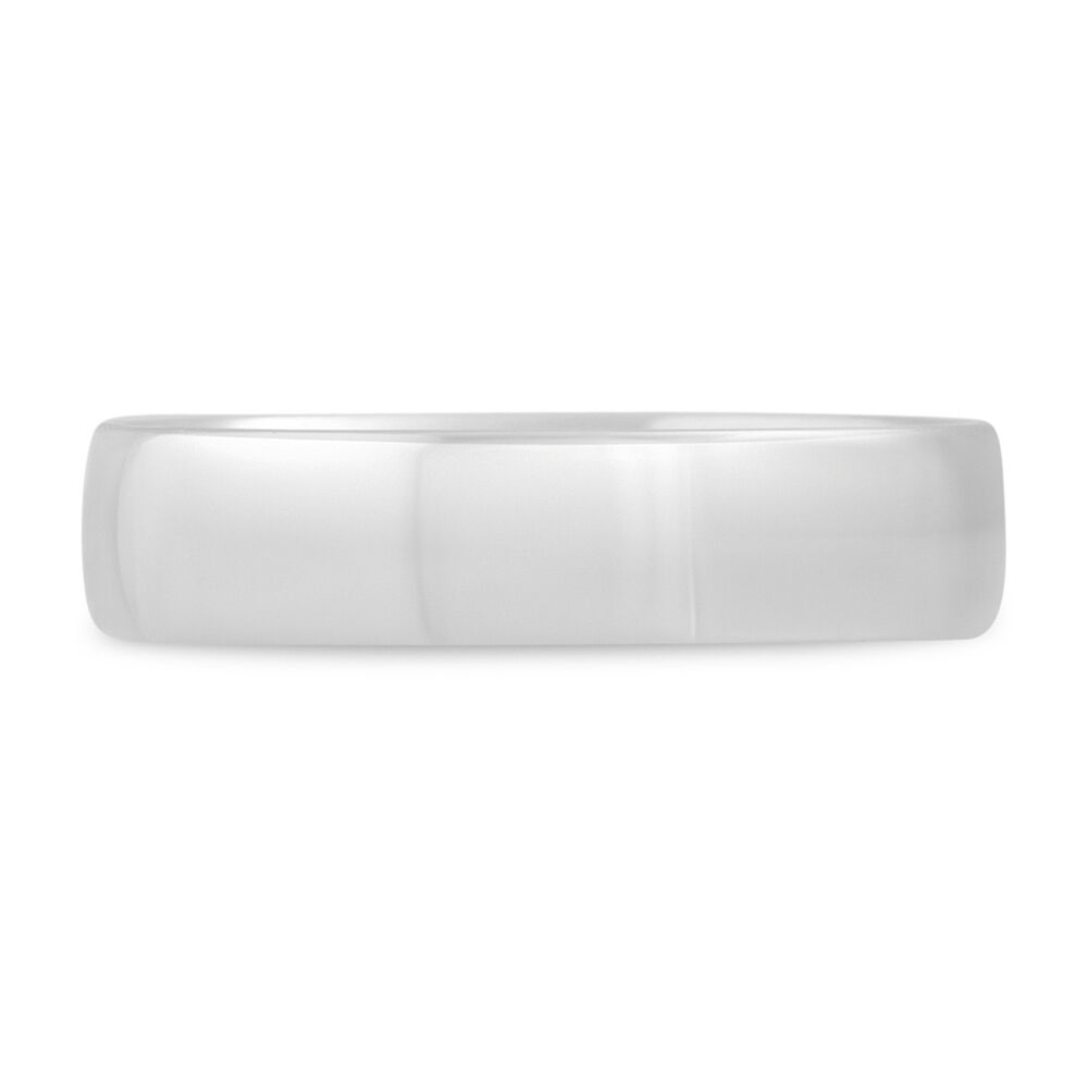 9ct White Gold Plain Men's 5mm Wedding Ring