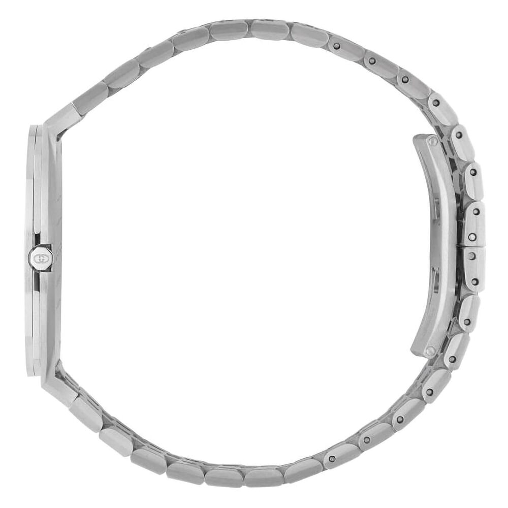 GUCCI 25H 34mm Quartz Silver Dial Steel Case Bracelet Watch image number 2