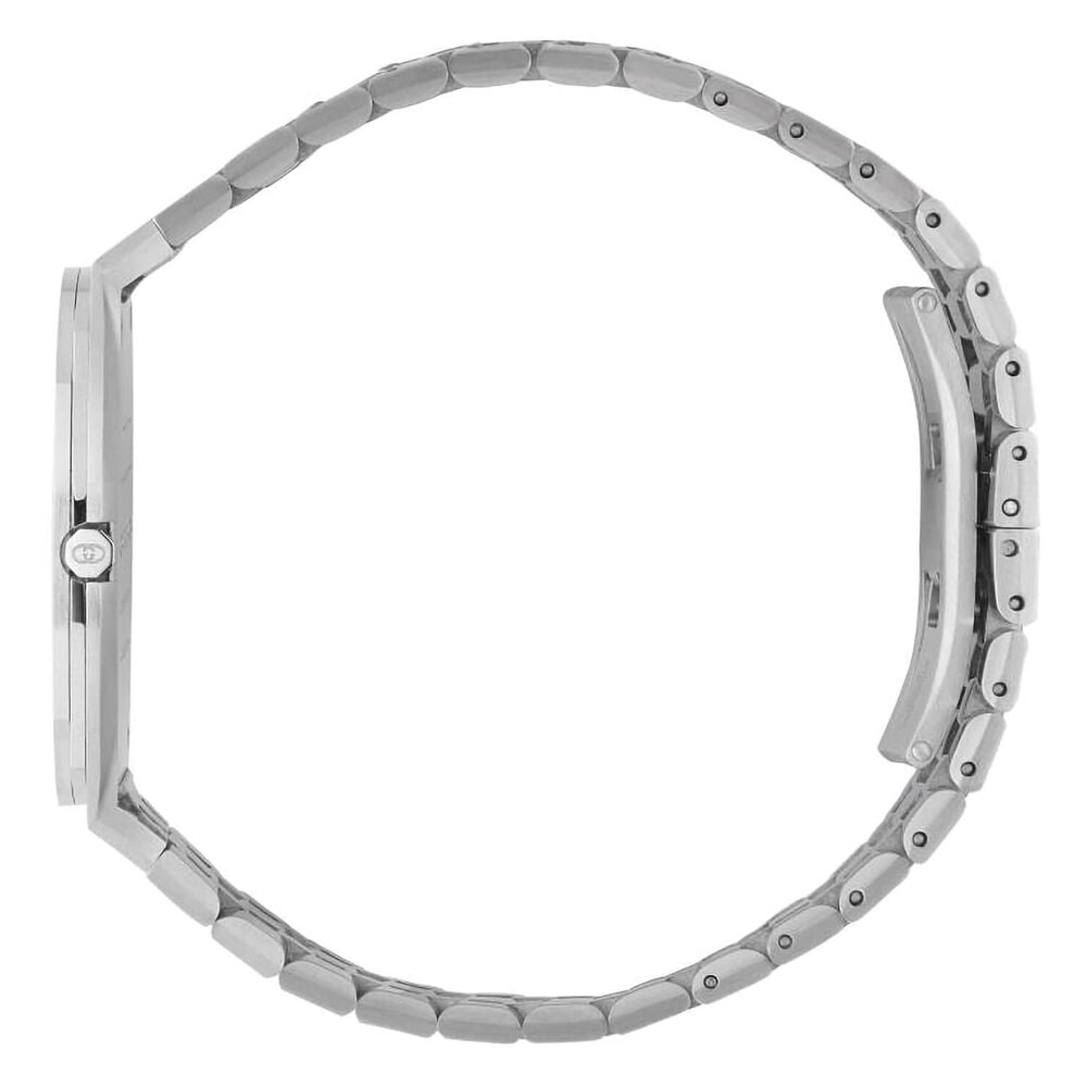 Gucci 25H 34MM Quartz Silver Dial Steel Case Bracelet Watch image number 2