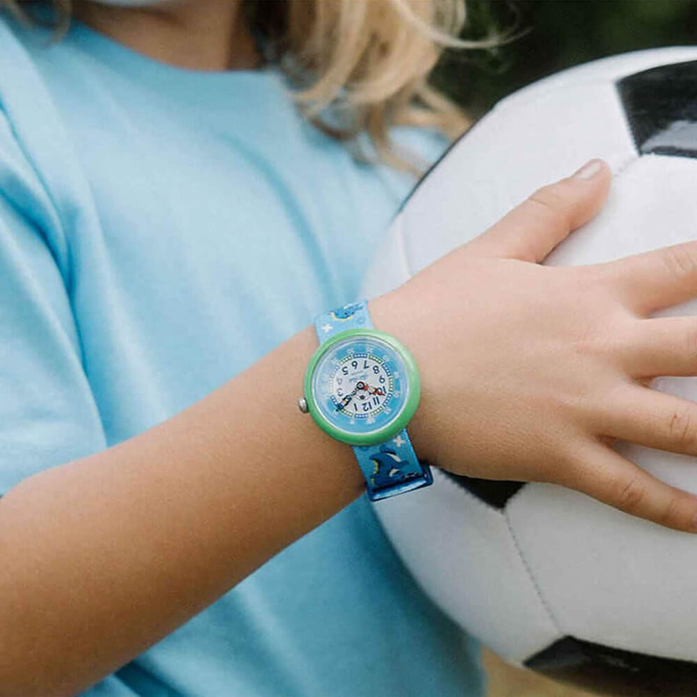 FLIK FLAK Soccerozaurus 30mm Quartz Kids Watch image number 2