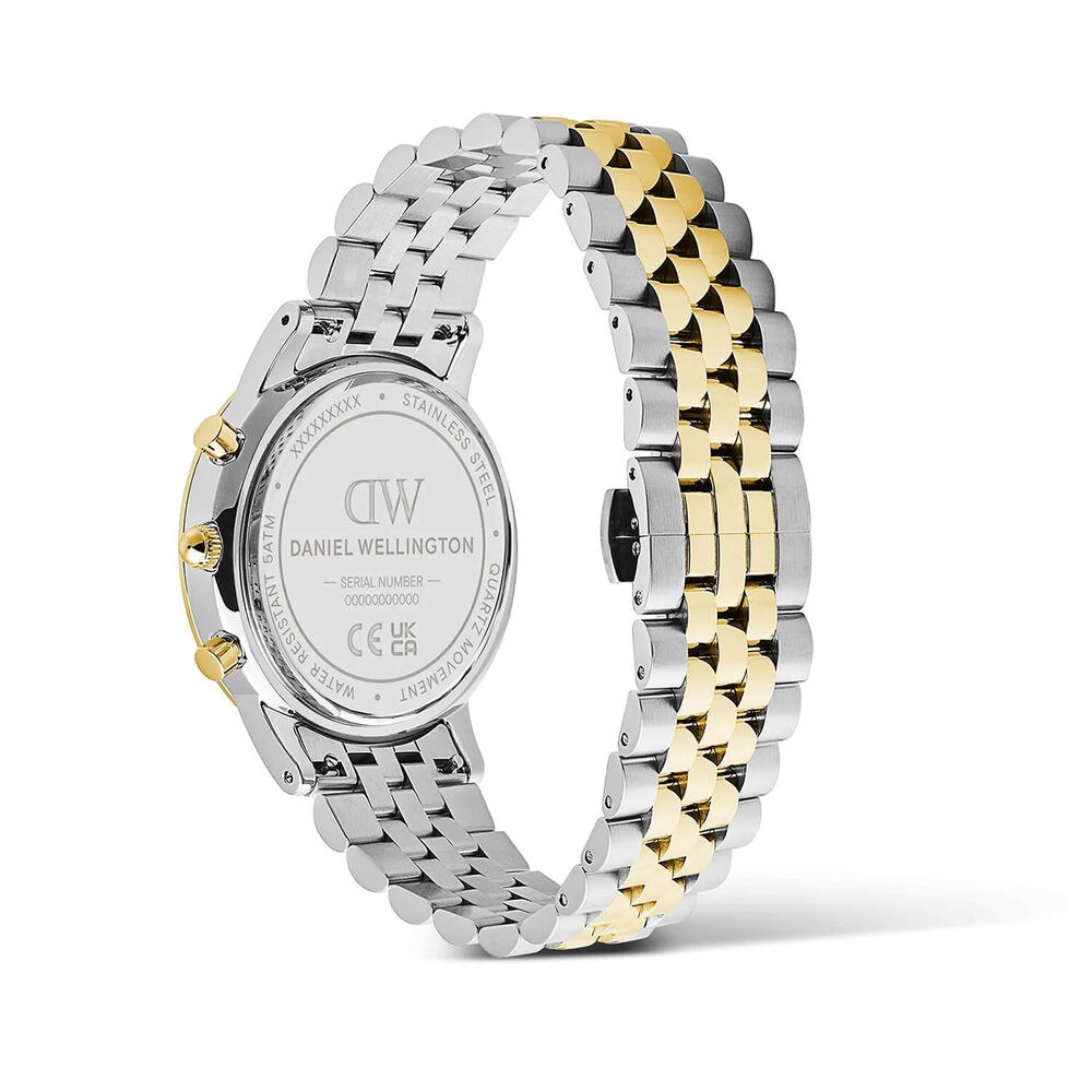 Daniel Wellington Iconic 42mm Green Dial Two Tone Stainless Steel Bracelet Chronograph Watch