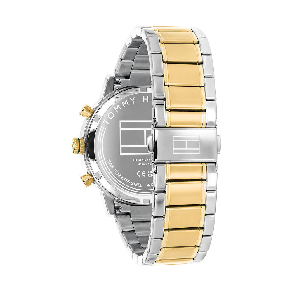 Tommy Hilfiger 42mm Green Dial Two Tone Steel Bracelet Watch