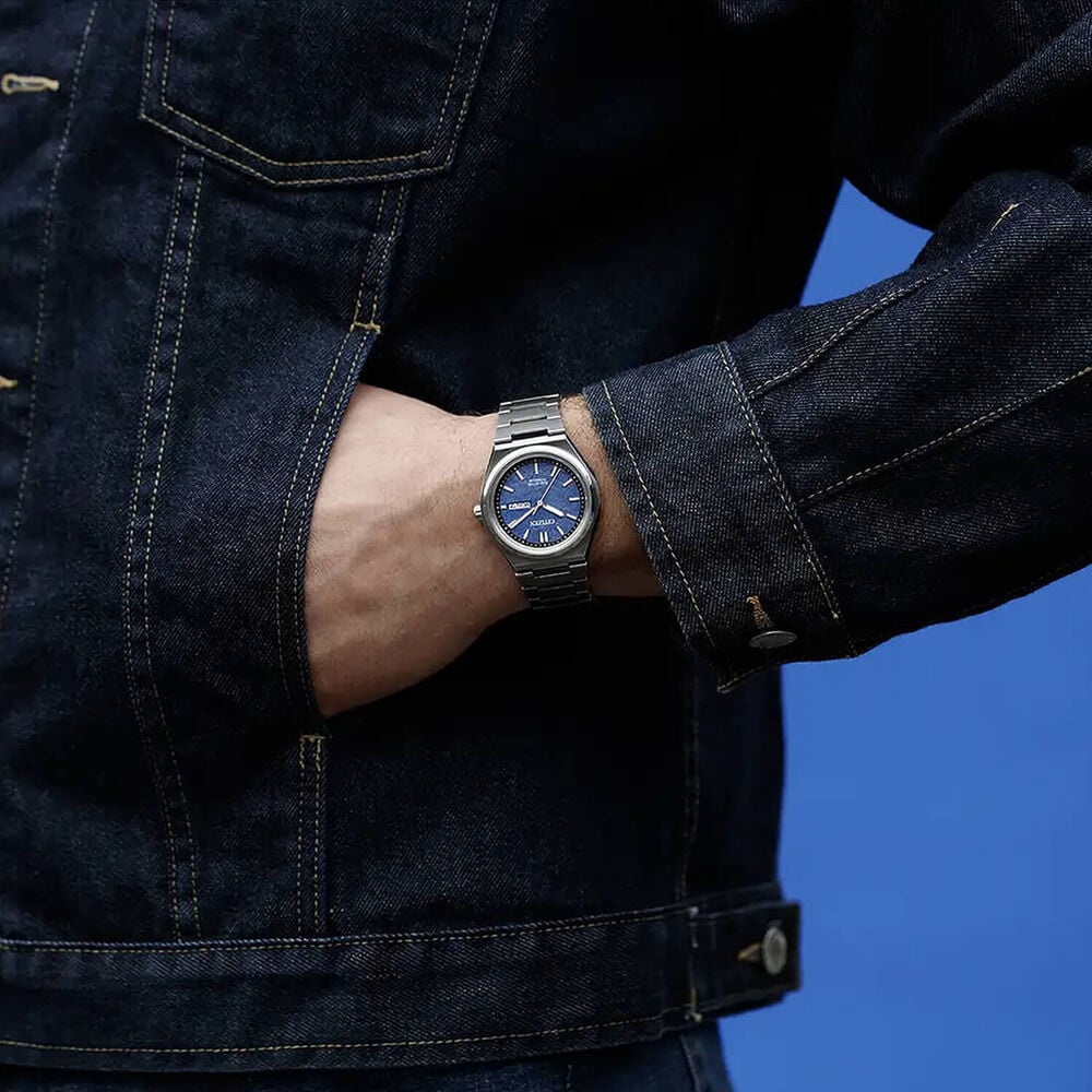 Citizen 'Zenshin' Super Titanium 39mm Blue Dial Titanium Bracelet Watch