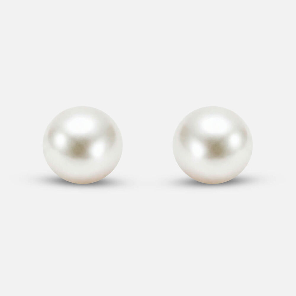 Sterling Silver 6mm Pearl Stud Earrings