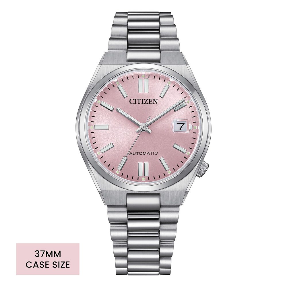 Citizen Tsuyosa 37mm Pink Dial Steel Case Bracelet Watch