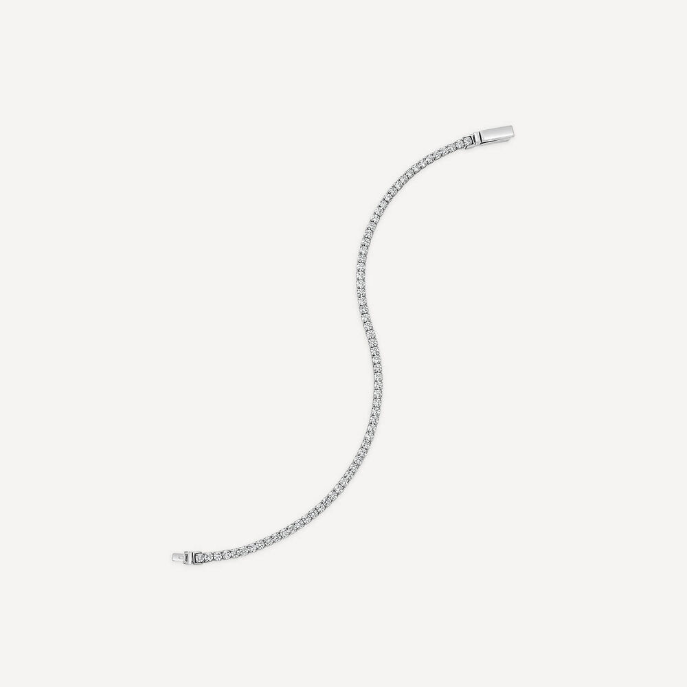 Sterling Silver Cubic Zirconia Tennis Bracelet image number 3