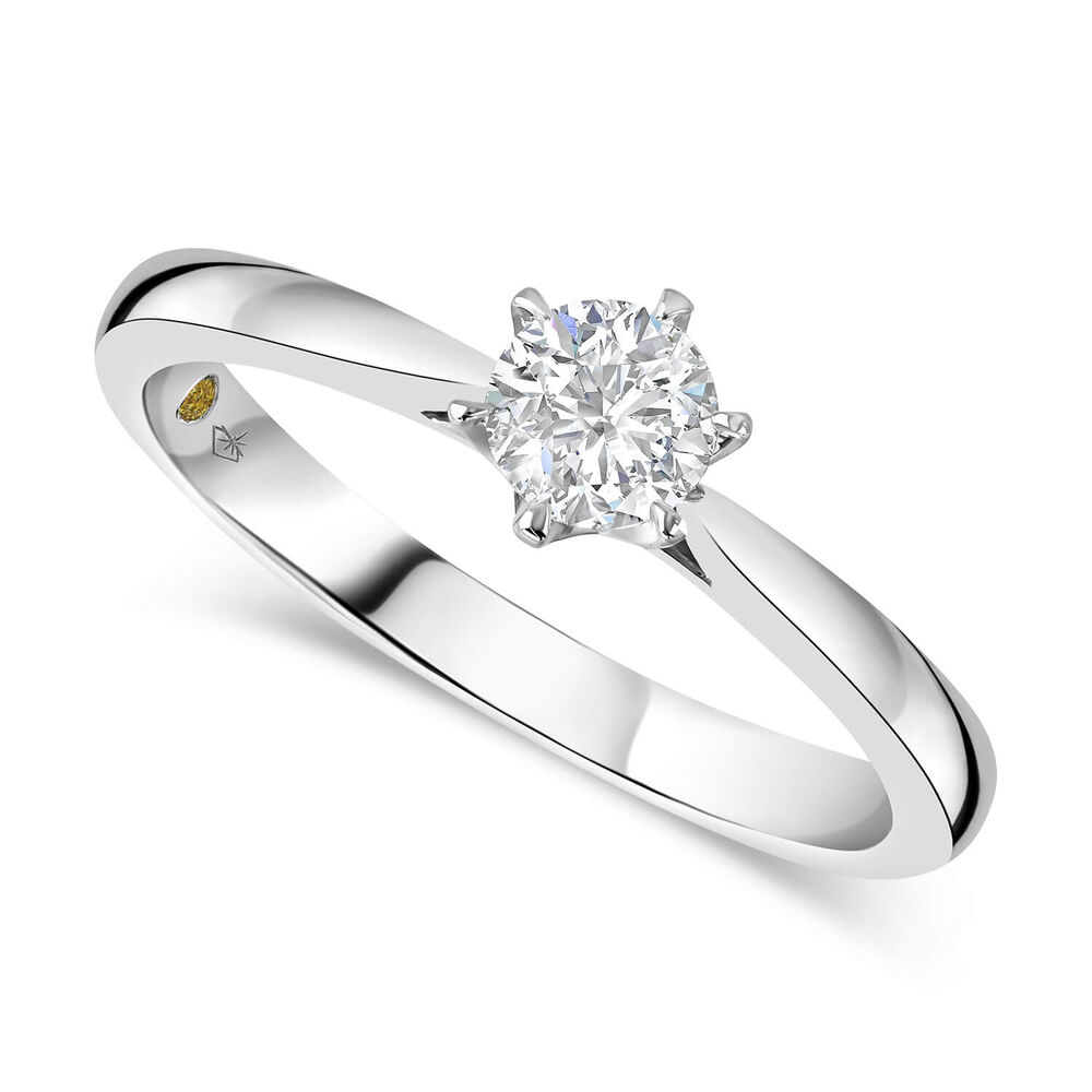 Northern Star 18ct White Gold 0.50ct Diamond Six Claw Solitaire Ring image number 0