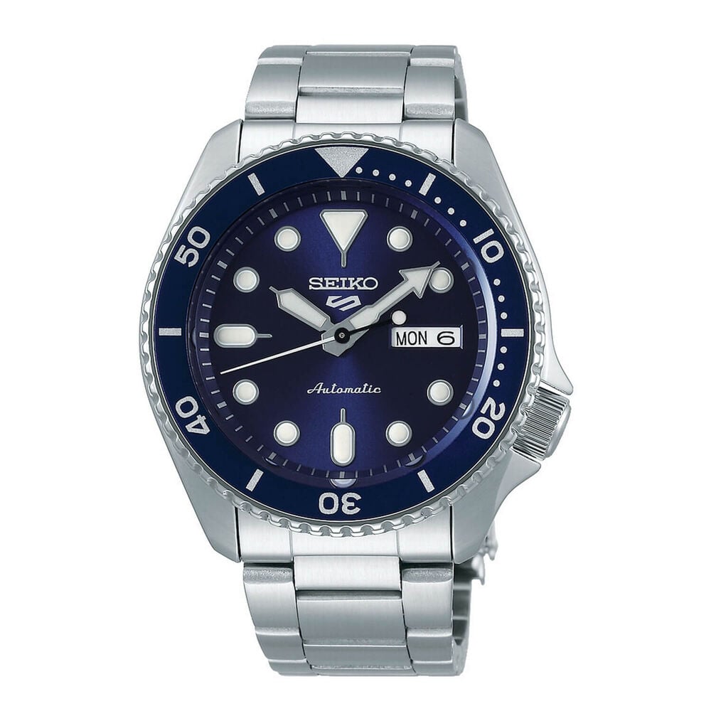 Seiko 5 Sports 42.5mm Blue Dial Bracelet Watch image number 0