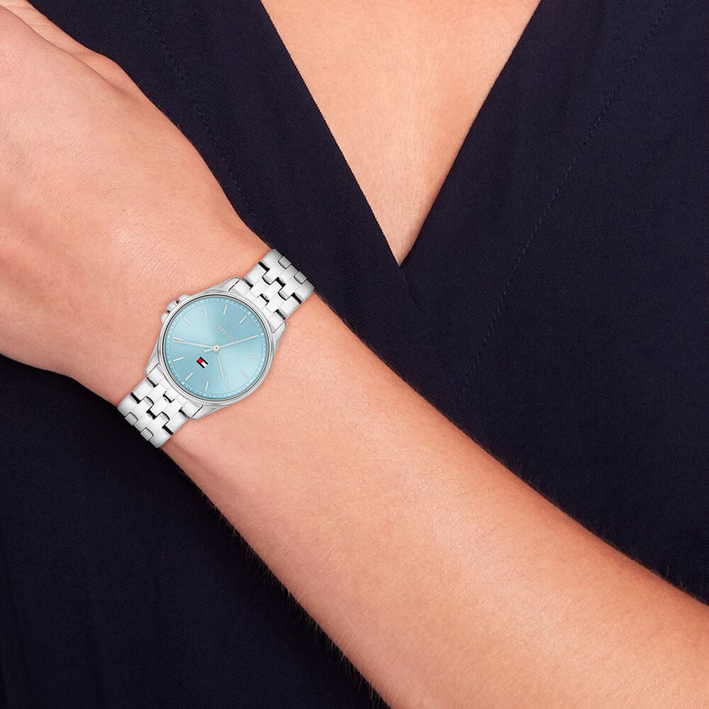 Tommy Hilfiger 30mm Ice Blue Dial Stainless Steel Bracelet Watch image number 3