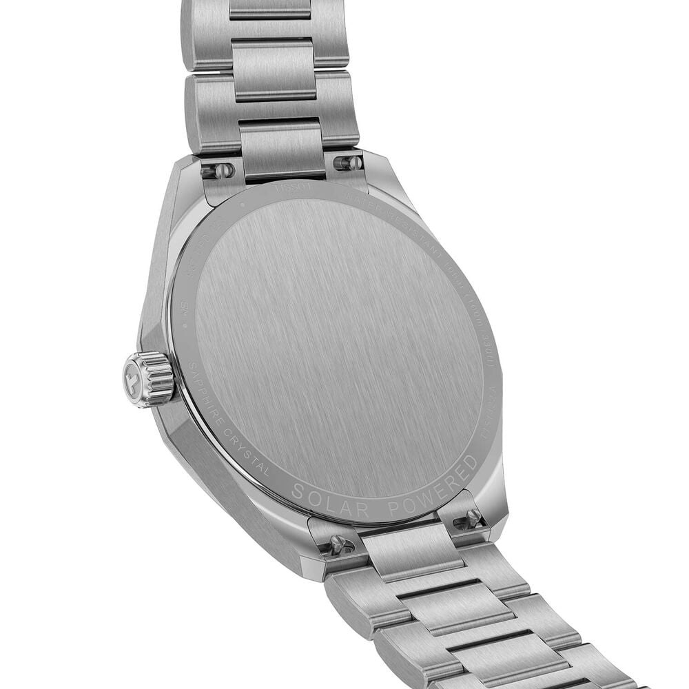 Tissot PRC 100 Solar 39mm Silver Dial Steel Bracelet Watch image number 2