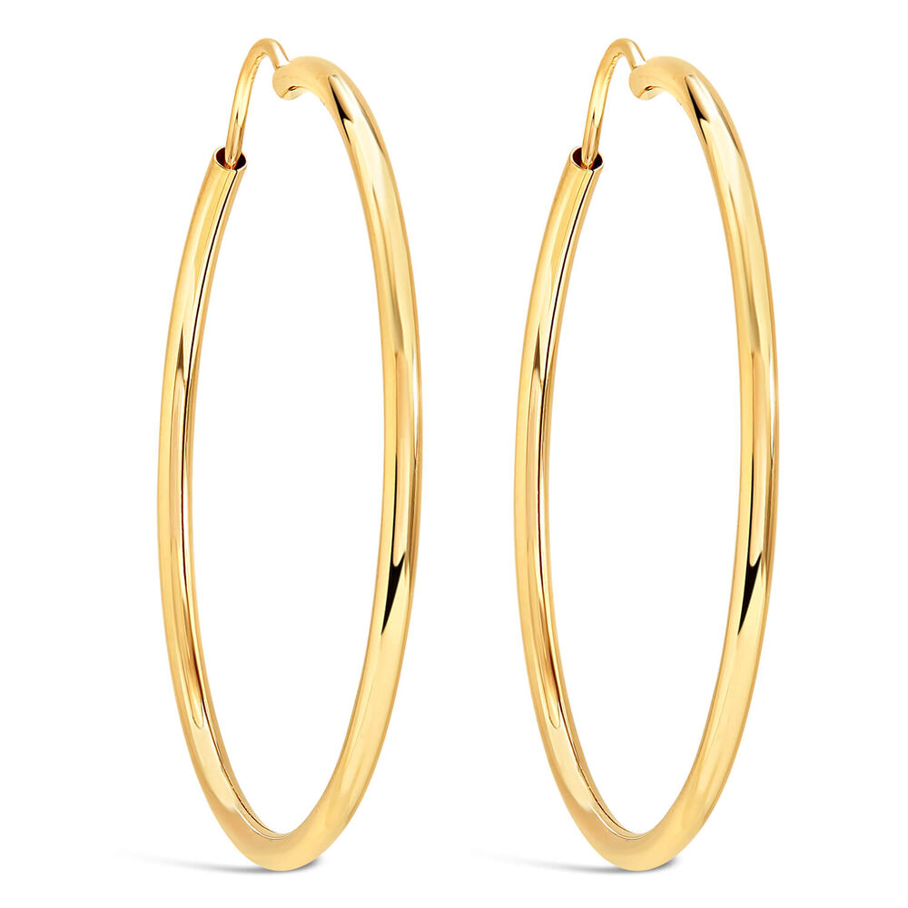 30mm 9ct gold hoop earrings Clearance